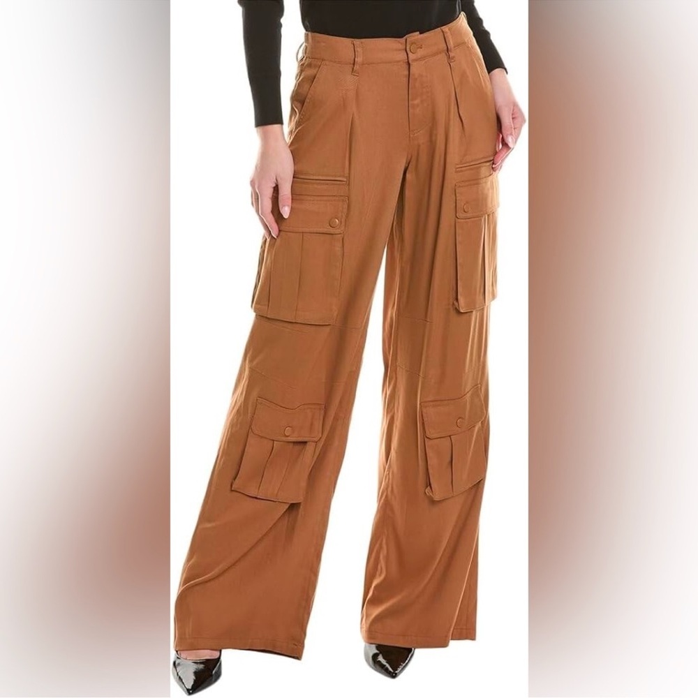 Alice + Olivia cargo pants in camel brown tan